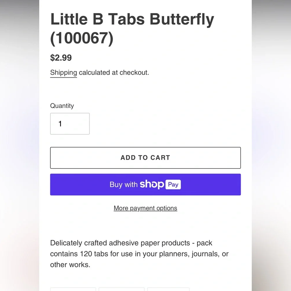 Little B Tabs - Butterfly Bundle
